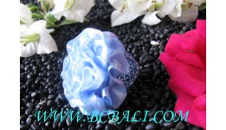 Fabric Finger Ring Flower